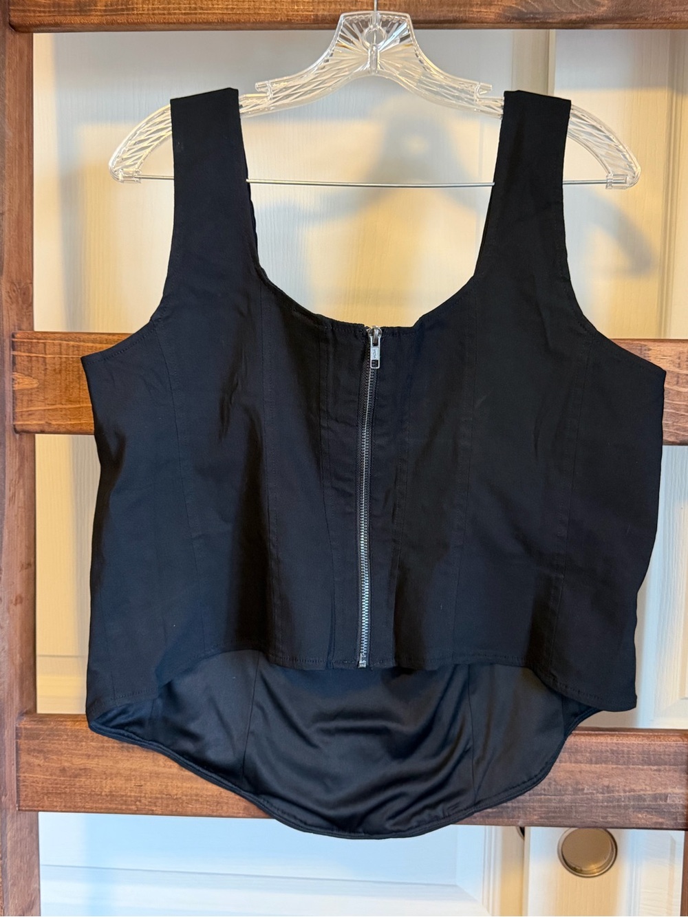 torrid Black Square Neck Corset Tank - Picture 3 of 3